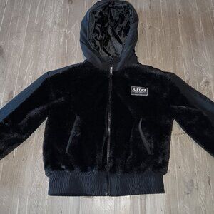Justice Girls Faux Fur Accent Jacket